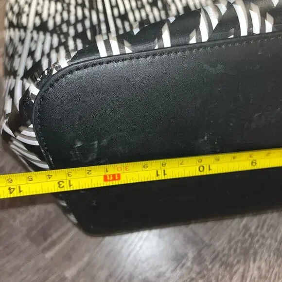 Henri Bendel Black and White Tote Bag Vintage HTF - Picture 10 of 11